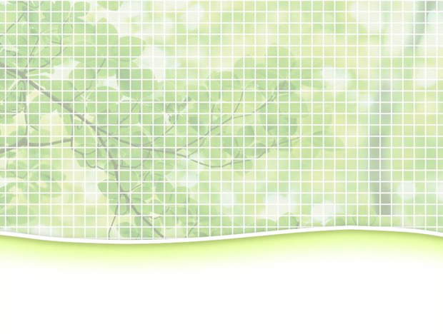 网格绿色植物背景PPT模板